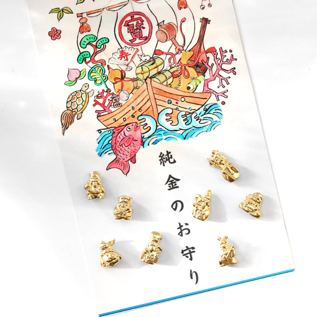 ★限定品★ 大神 お守りマスコット 純金 『大黒天(だいこくてん)・八福神』モチーフ 約0.3g