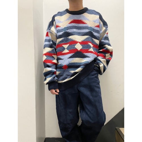 90's JANTZEN ネイティブ柄 ニット