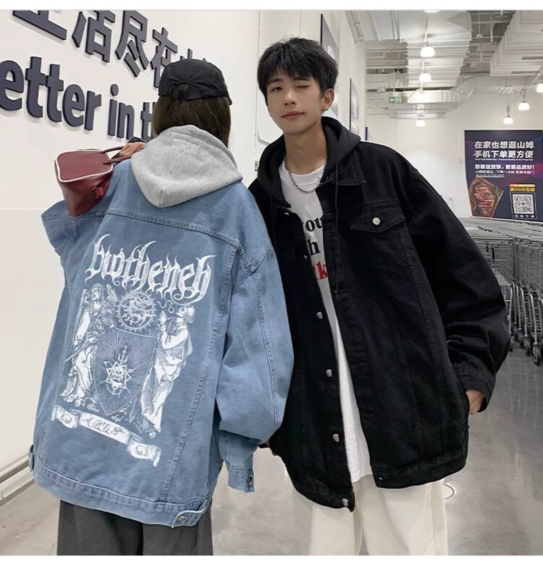 デニムジャケット カップルコーデ オーバーサイズ 韓国 大きいサイズ 