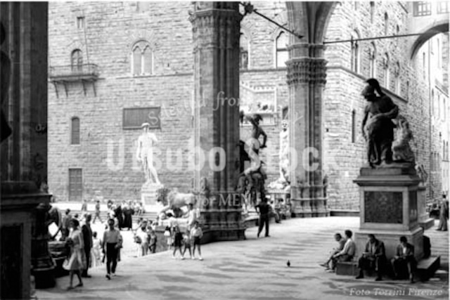 1959年撮影　ロッジアディランツィ　ランツィ回廊　シニョーリア広場【412195901】