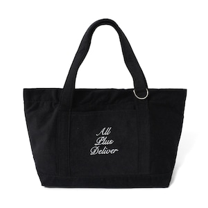 APD CORDUROY LOGO HAND BAG / BLACK