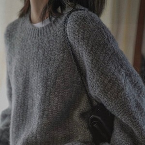 ミドルゲージクルーネックニット A1265