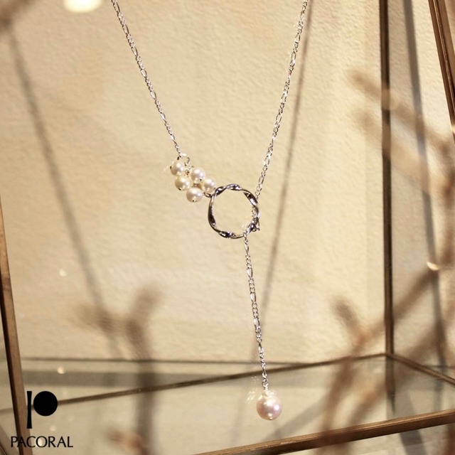 necklace-lariat berries silver