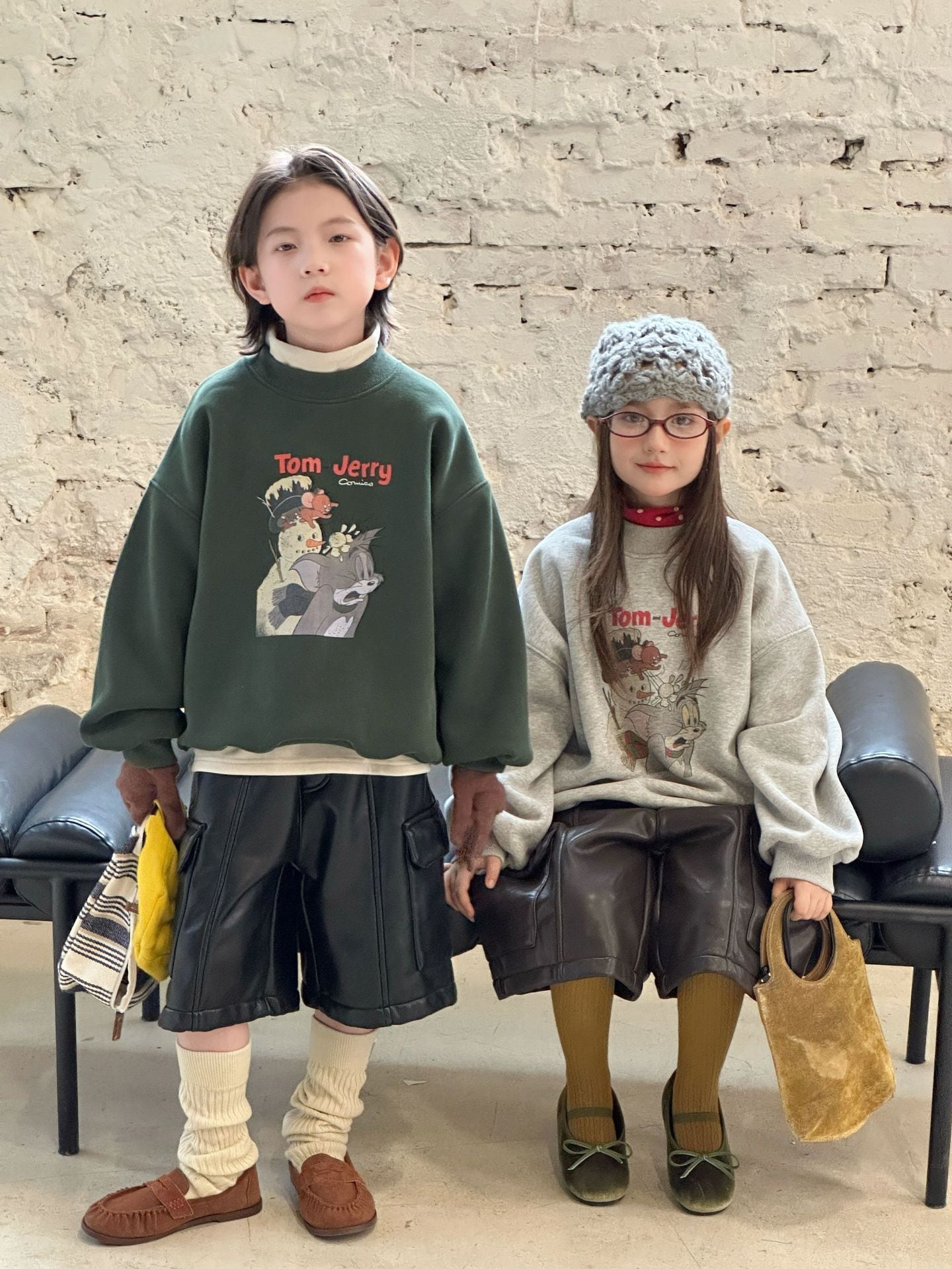 裏起毛イラストトレーナー