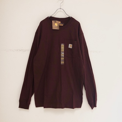 carhartt long sleeve pocket tee (エンジ) 新品