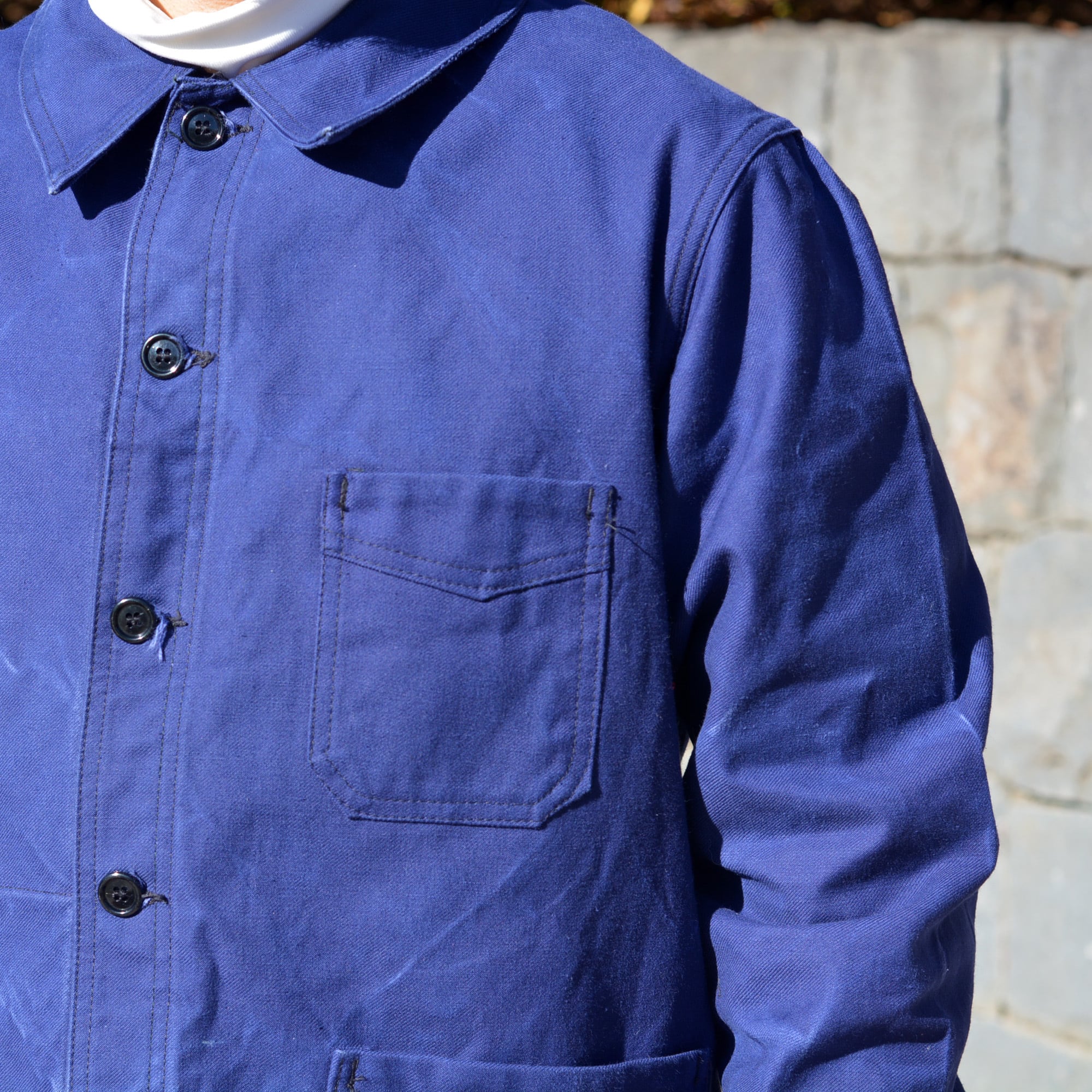 フレンチワークジャケット　トレンチコート　Vポケット　カバーオール　希少 フレンチワークジャケット トレンチコート Vポケット