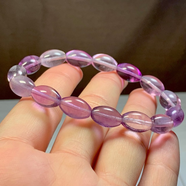 透明度抜群☆パープルフローライト ブレスレットーRICEー