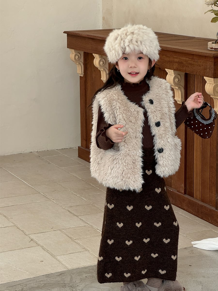 ハートニットロングスカート