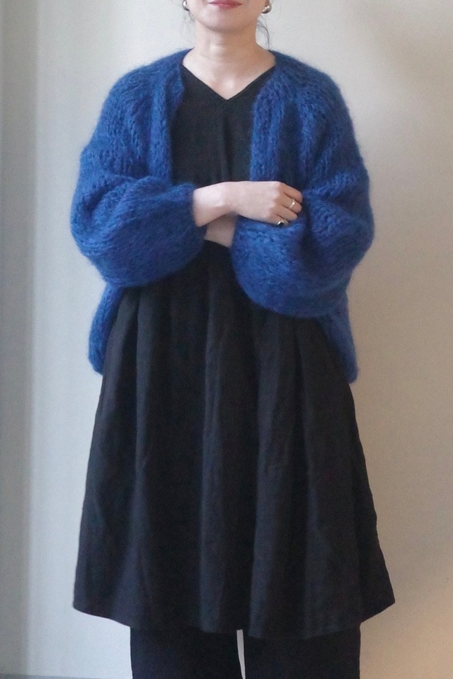 Maiami マイアミ / MOHAIR PUFFY SLEEVE SMALL CARDIGAN（ROYAL BLUE)