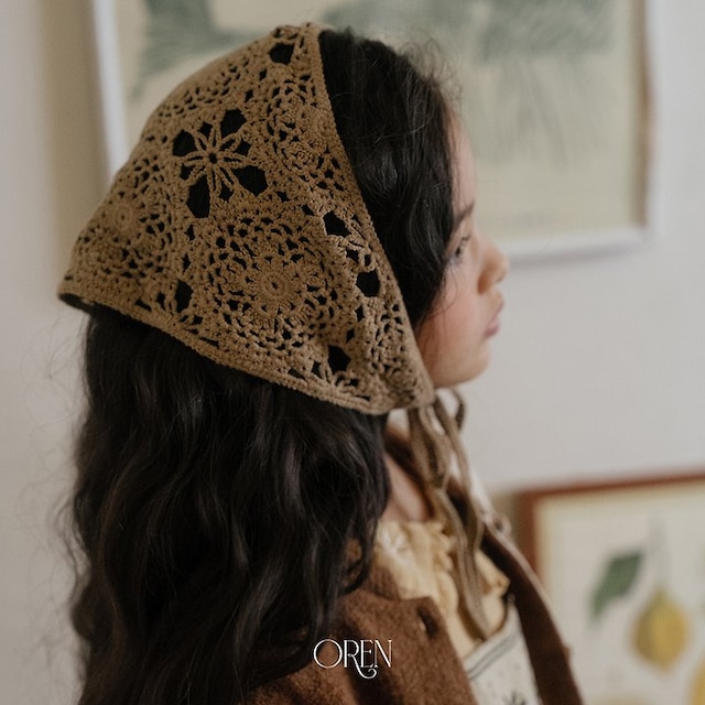【取寄】oren|maison crochet bandana (adult compatible)|メゾンクロシェバンダナ(大人兼用)|FREE|kids&mom|26 autumn