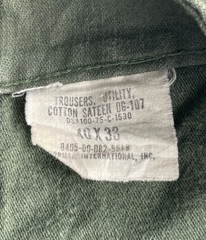 Vintage 70s 40inch Baker Pants OG107 -US ARMY-