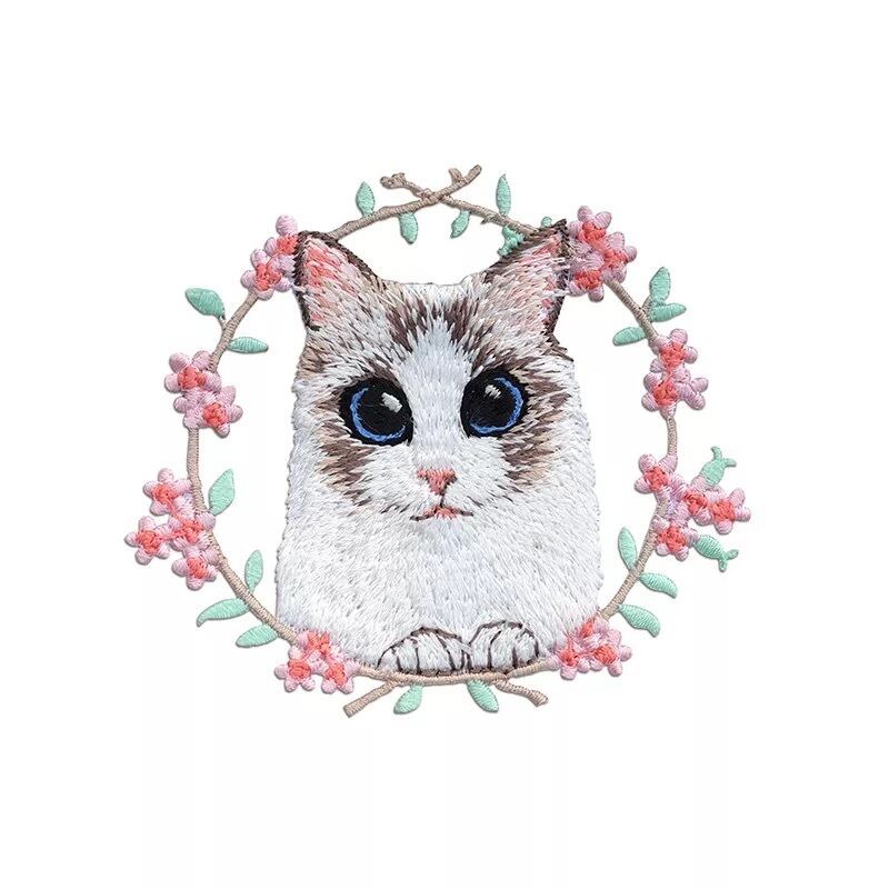 花冠*猫さんアップリケ