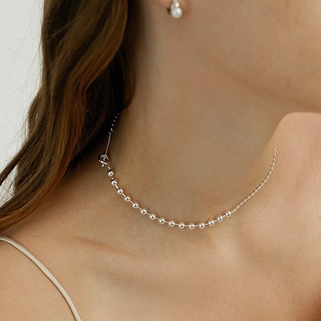 S925 ball chain  choker (N56)