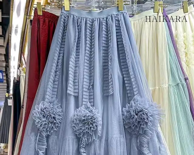 (即納品)Flower corsage & frill long skirt (即納品)Flower corsage & frill long skirt