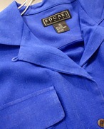 90s BOGARI STUDIO L/S Nep Open Collar Silk Shirt