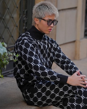 BELINDA MONOGRAM ZIP JACKET【BB25024】