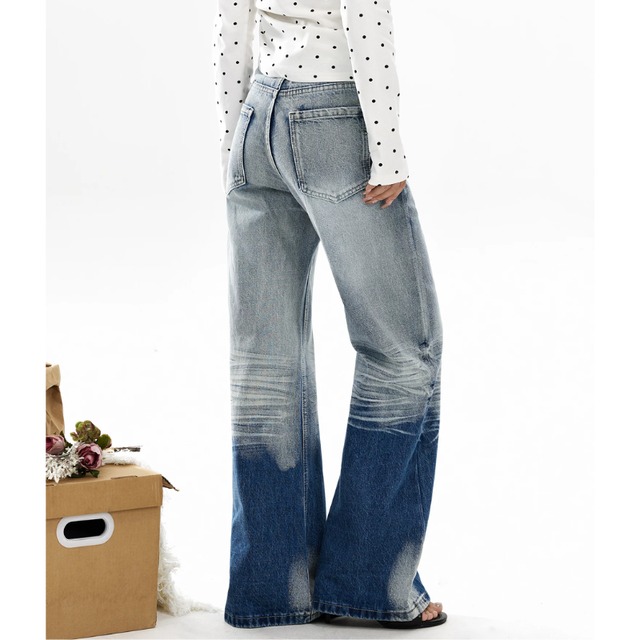 washed flare denim　ウォッシュドフレアデニム　J2127