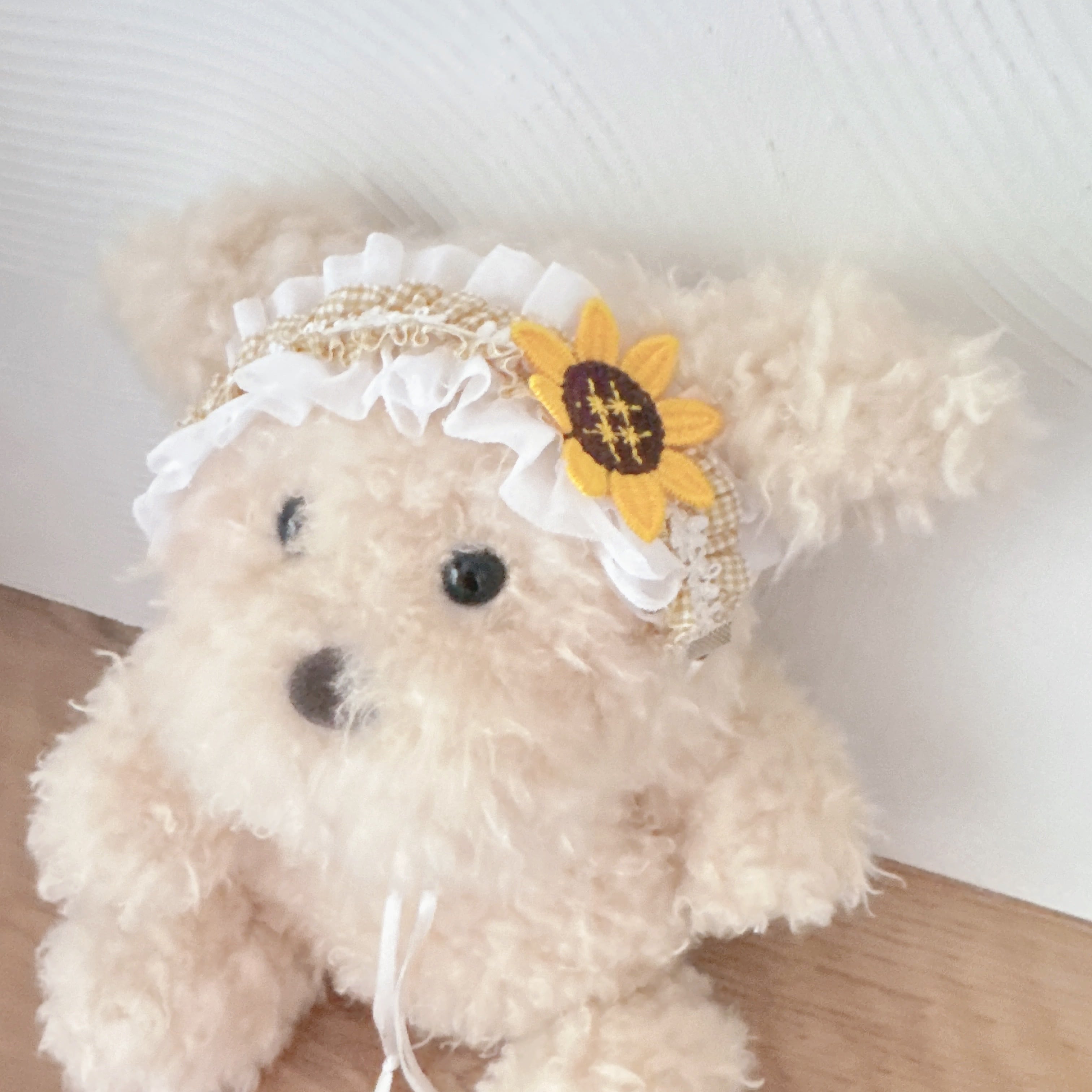 刺繍ひまわりヘッドドレス