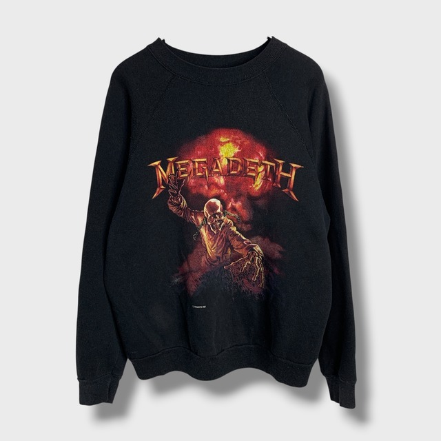 80s USA製 MEGADETH メガデス バンドスウェット ブラック　L