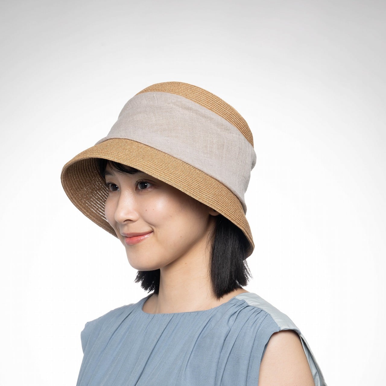 【2026春夏】ファインペーパーxリネンクロス バケット|ベージュ/ブラック/ブラウン Fine Paper & Linen Cloth Bucket Hat