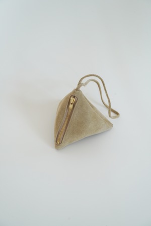 三角ポーチ（ベージュ）