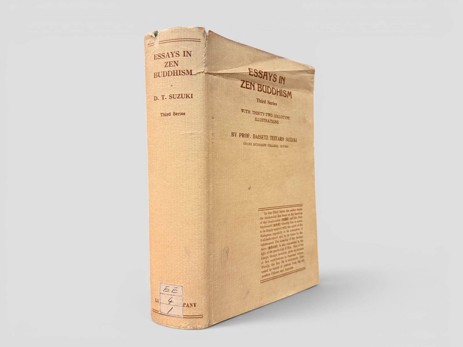 【RJ015】【FIRST EDITION】Essays in Zen Buddhism(THIRD SERIES) (1934) /Daisetz Teitaro Suzuki