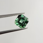 ブルーグリーントルマリン アッシャーカット 6.2x6.2x4.6mm, 1.25ct, ナミビア産
