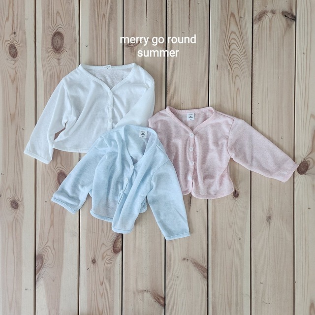 【取寄】merry go round｜slub cardigan｜スラブカーディガン｜XS-2XL｜kids｜26 summer