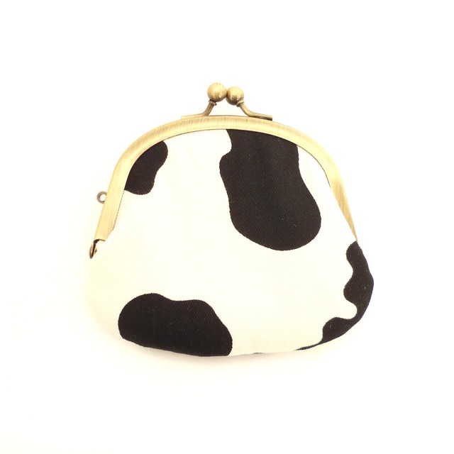 1/10追加★ がま口小銭入れ ウシ柄 ホルスタイン コインケース G704 3.3寸 newitem