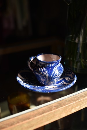 Teruel Spain Vintage Pottery Cup & Saucer /スペイン テルエル陶器カップ&ソーサー