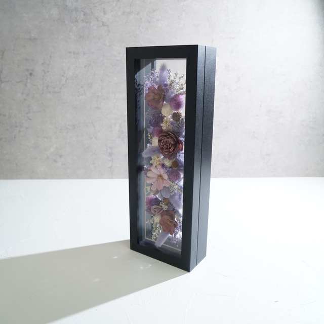 【パープル】フレームフラワー 長方形 花畑タイプ FR-06≪限定１点≫