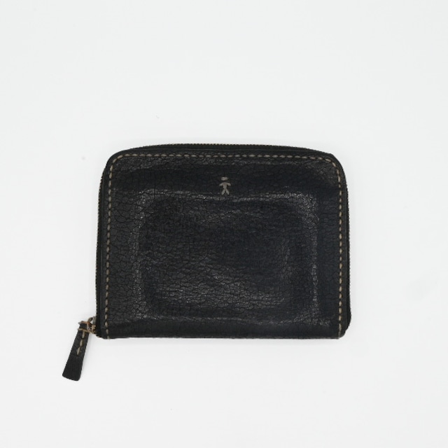 Grained Leather Black Bi-Fold Wallet By HENRY BEGUELIN / Italy