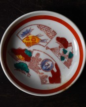 小皿　扇面図　/　明治〜大正期