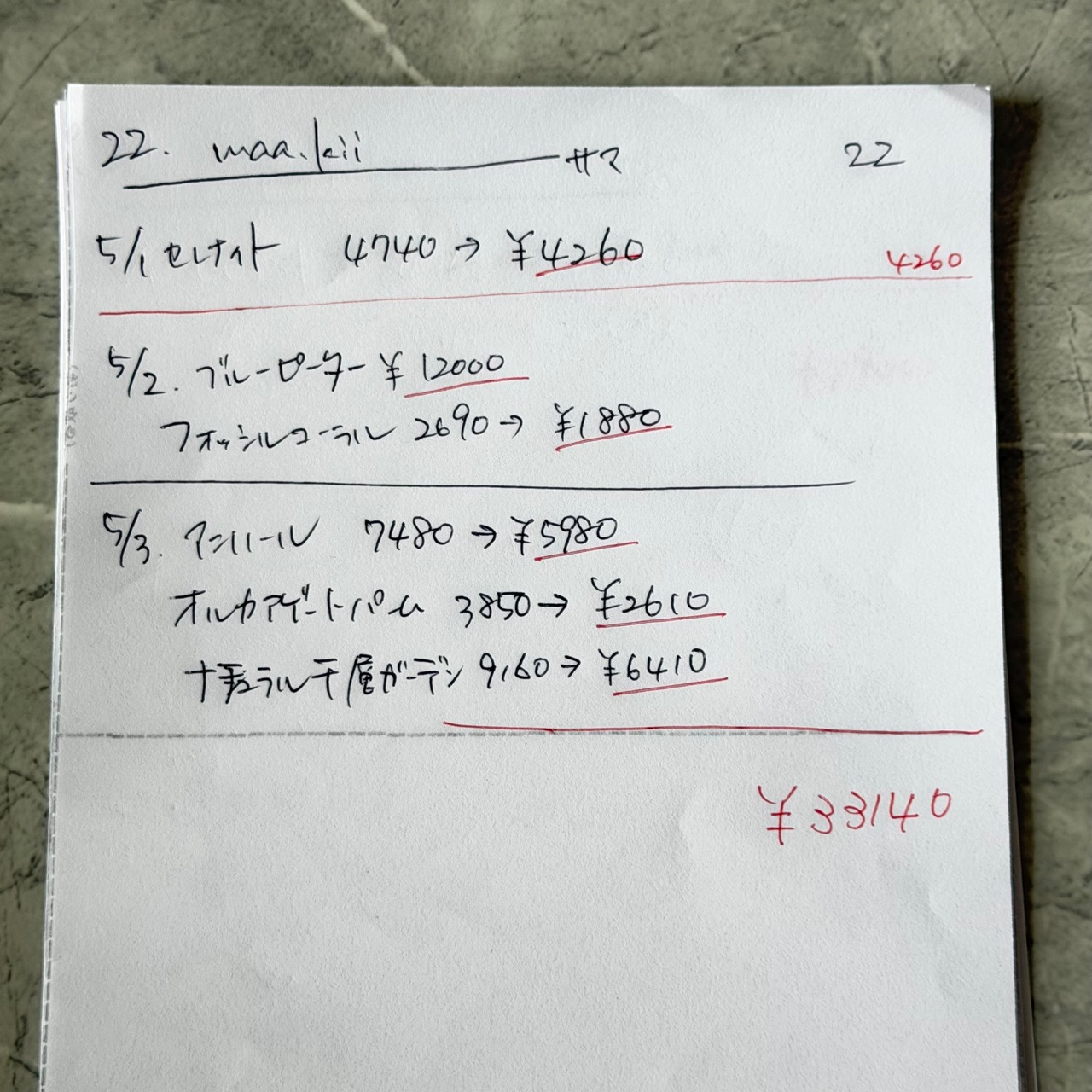 22：maa.kii._さま専用出品 GWライブ分