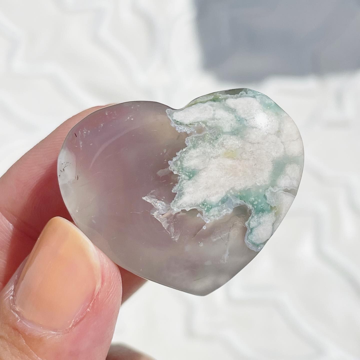 Flower Agate Heart 2