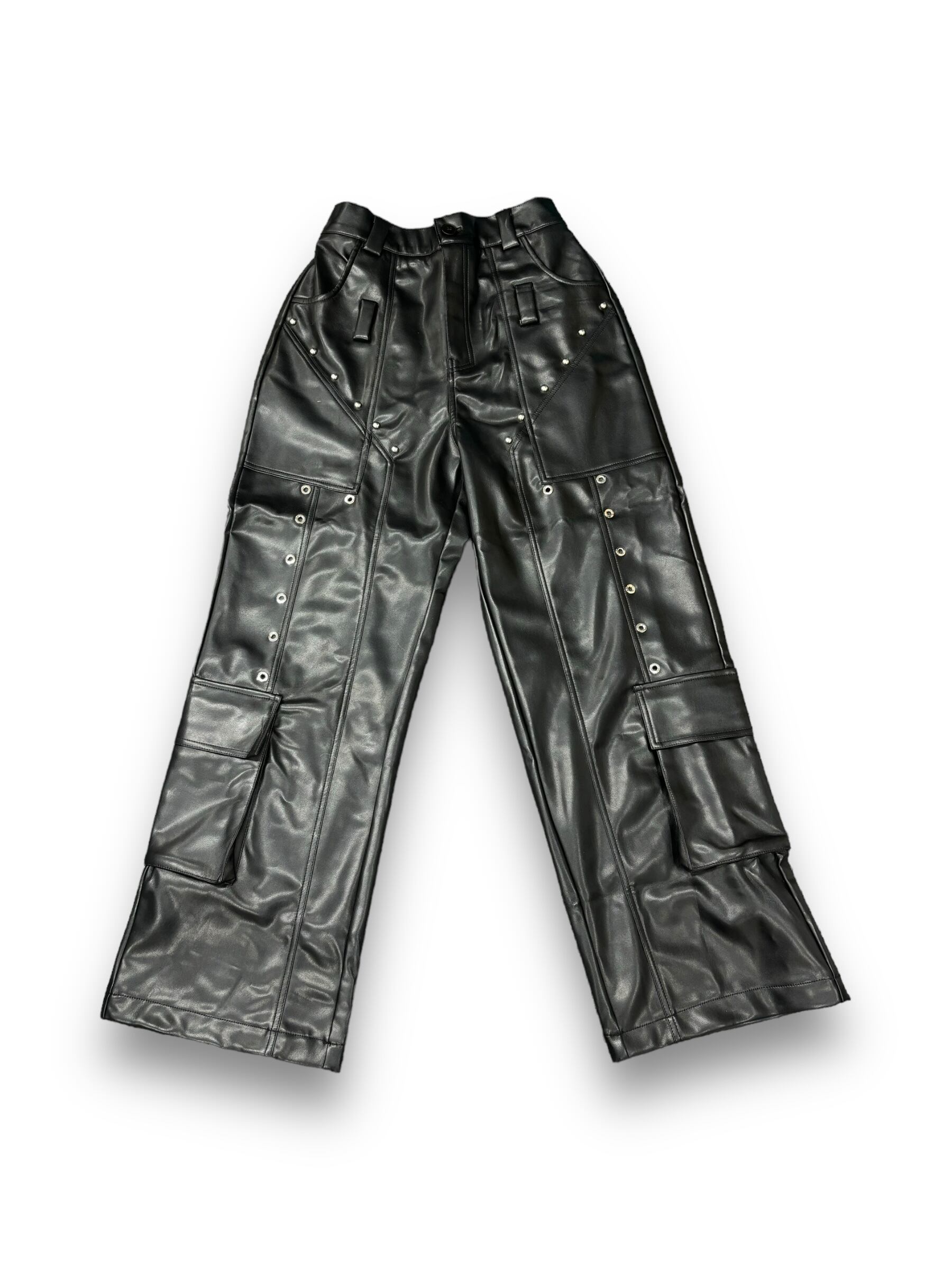 【PLANET STUDIO】fake skin studs pants
