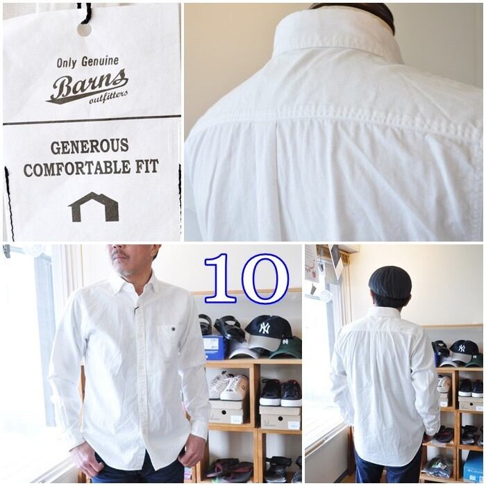 BARNS バーンズ 長袖 ボタンダウンシャツ 4965N | bluelineshop