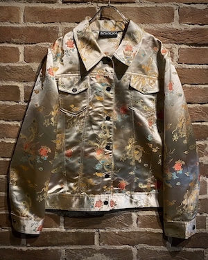 【Caka act3】Beautiful Dragon Embroidery Vintage Loose Tracker Jacket