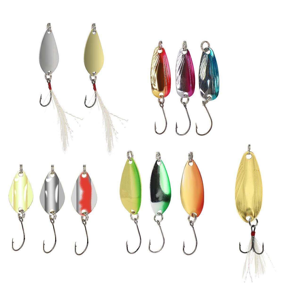 特価】スプーン ルアー スパンコール釣りル 12個セット 釣り用ルアー