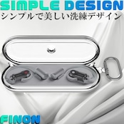 FINON for Nothing Ear (open) 用 ケース イヤホンケース カラビナ ストラップ おしゃれ シンプル クリア クリアケース (クリア)
