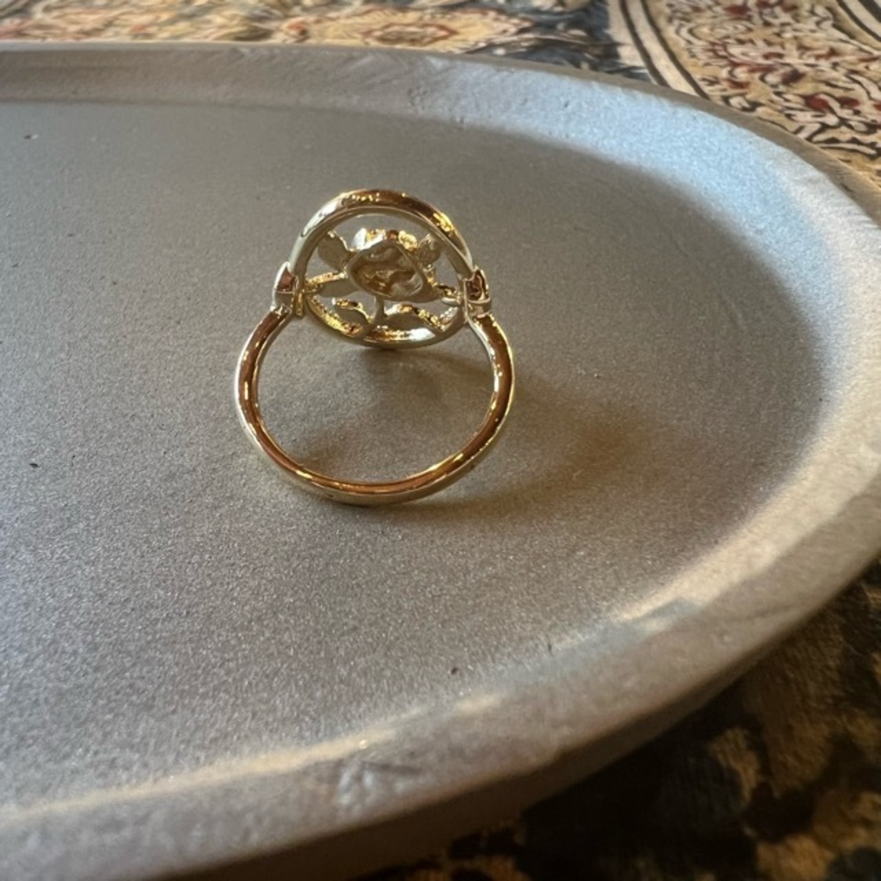 TOPANGA Jewelry Gold Rose Ring　Size 13 15　ゴールドローズリング　指輪　リング　プレゼント　ローズ　バラ　フラワー