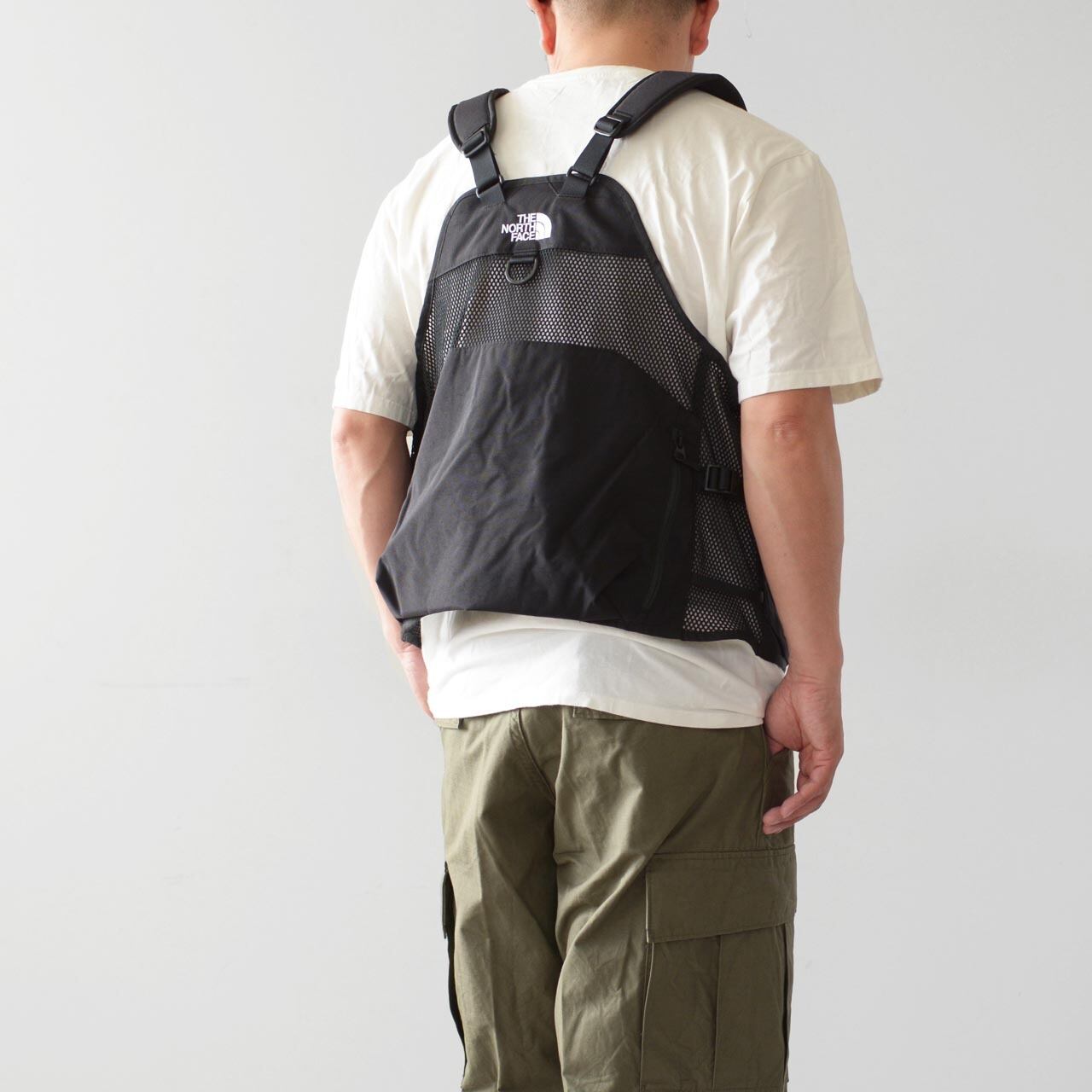 THE NORTH FACE◇GEAR MESH VEST_ギアメッシュベスト/L/ナイロン/KHK