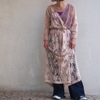 【ethical hippi】tuck gather one piece（lace×pink beige） / 【エシカル ヒッピ】タック ギャザー ワンピース（レース×ピンクベージュ）