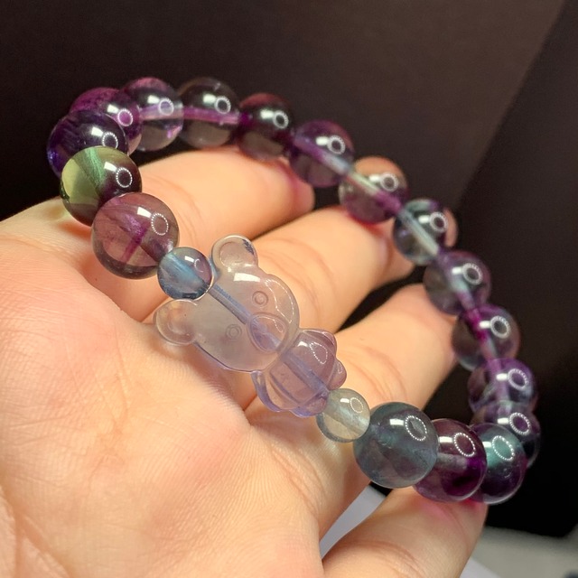 D21くまさんフローライトデザインブレスレット