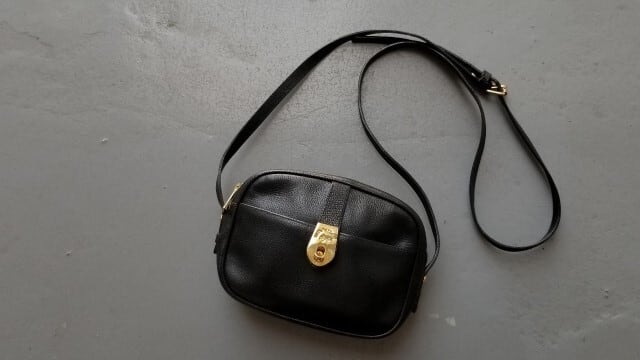 【超美品】LANCEL 本革ショルダーバッグ　黒　オールド　ヴィンテージ