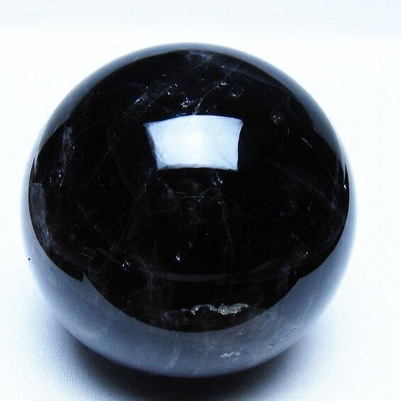 モリオン 黒水晶 丸玉 78mm スフィア 一点物 151-9239