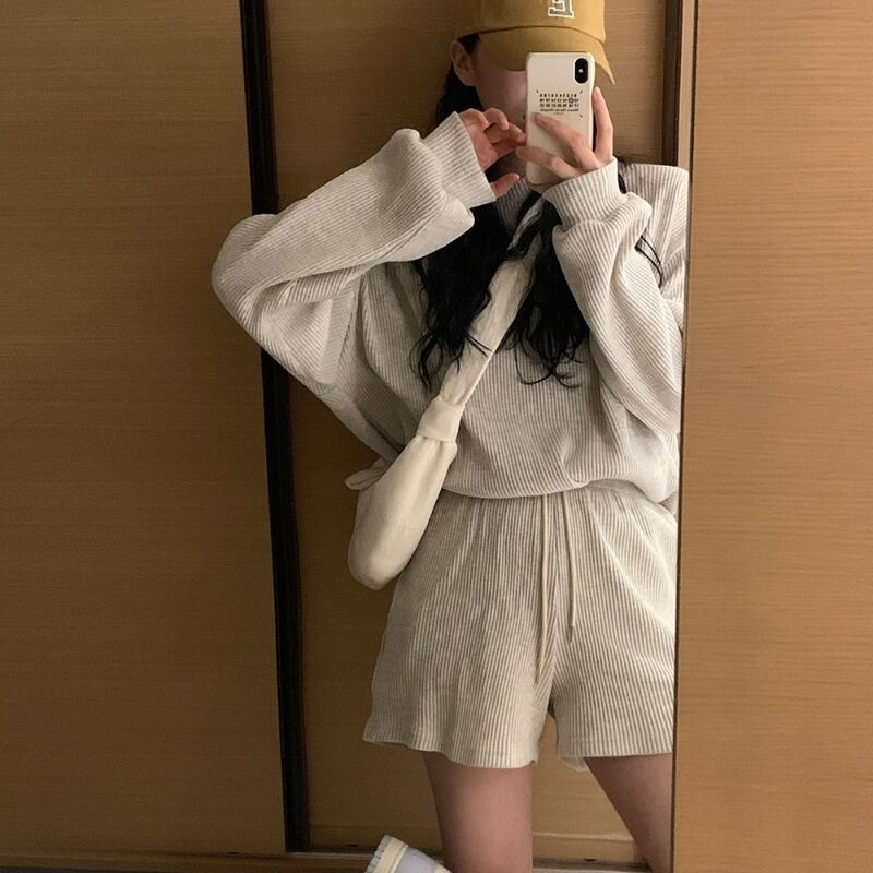 スプリングオータムカジュアルセーター ルーズラウンドネックプルオーバー 薄手トップス ロング 春物 秋物 Oネック 萌量不足39170921097