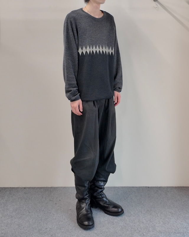 【GIANNI VERSACE】diamond pattern knit
