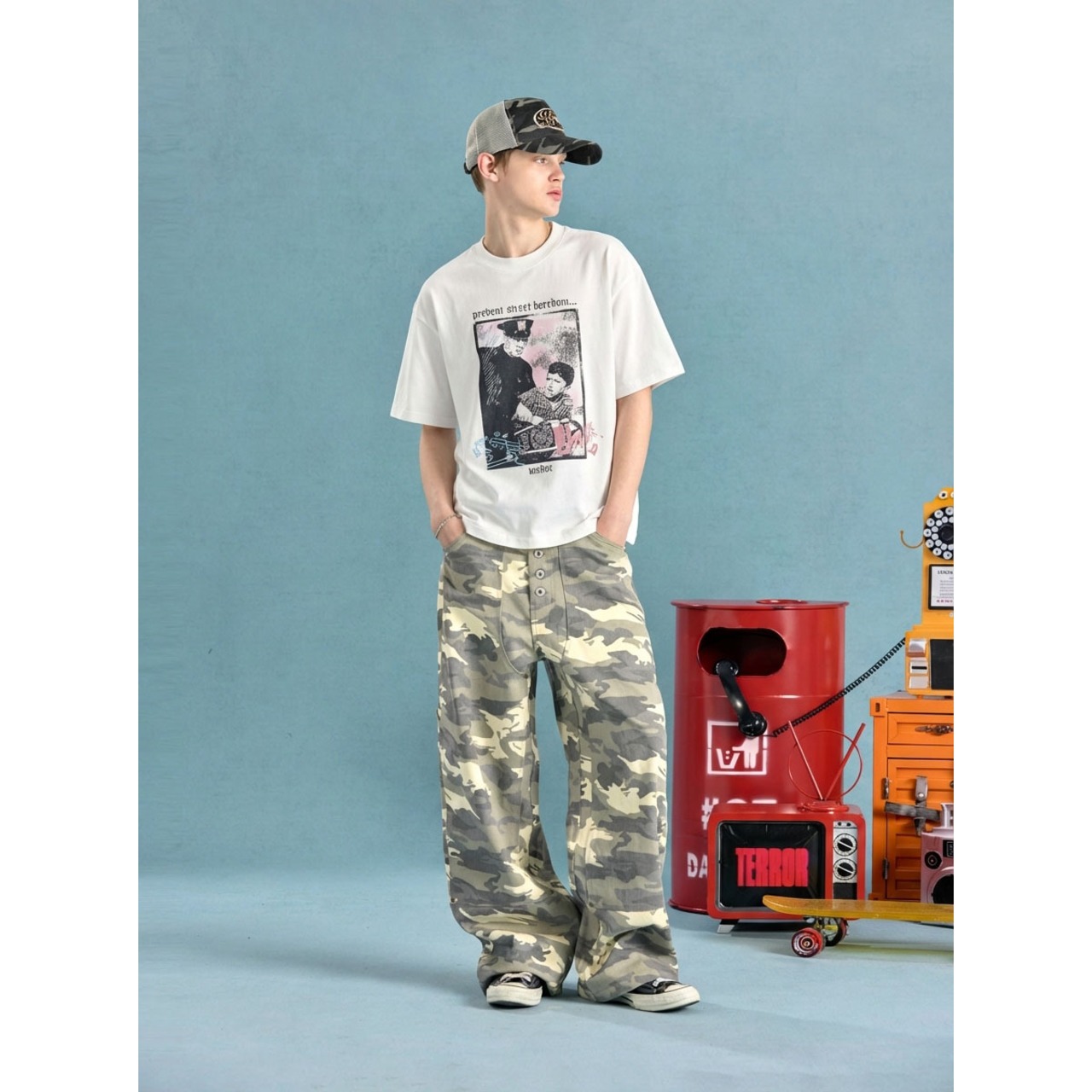 WSHOT Original Protest Collage Boxy Fit Tee WS155