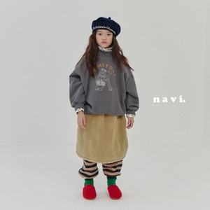 «sold out»«ジュニアサイズあり»«navi» モコモコキルティングスカート